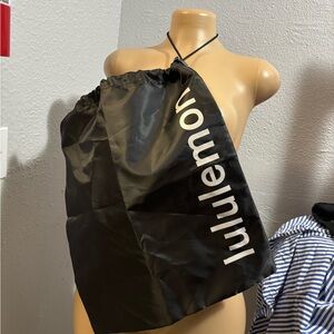 Lululemon Black Drawstring Bag
